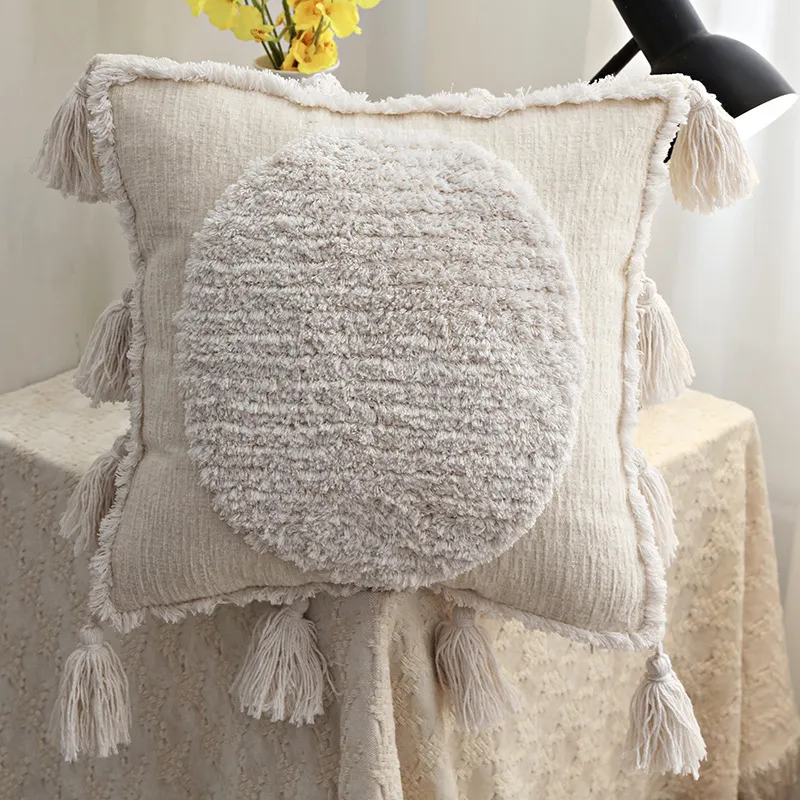 Kissenbezug - Boho Tassels (offwhite)