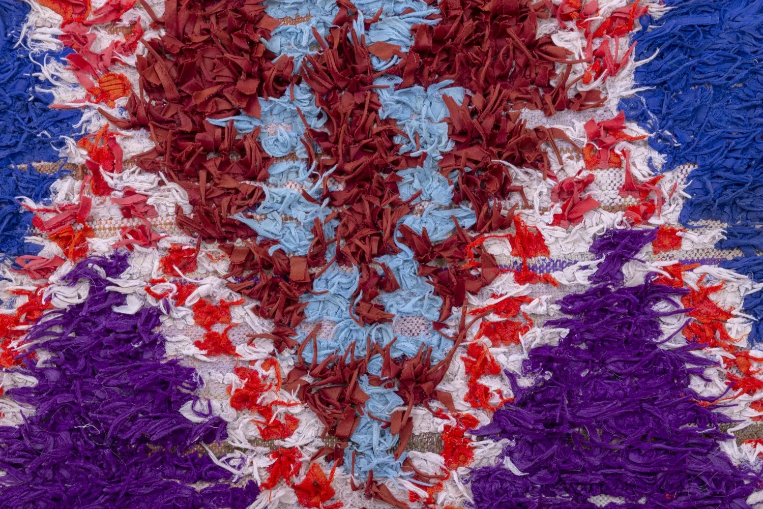 Marokkanischer Berber Teppich Boucherouite 235 x 90 cm