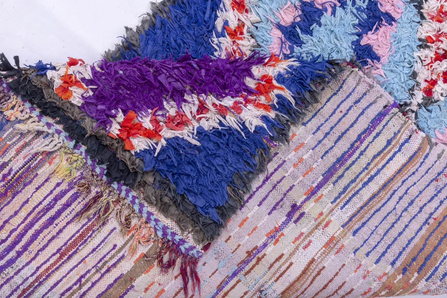 Marokkanischer Berber Teppich Boucherouite 235 x 90 cm