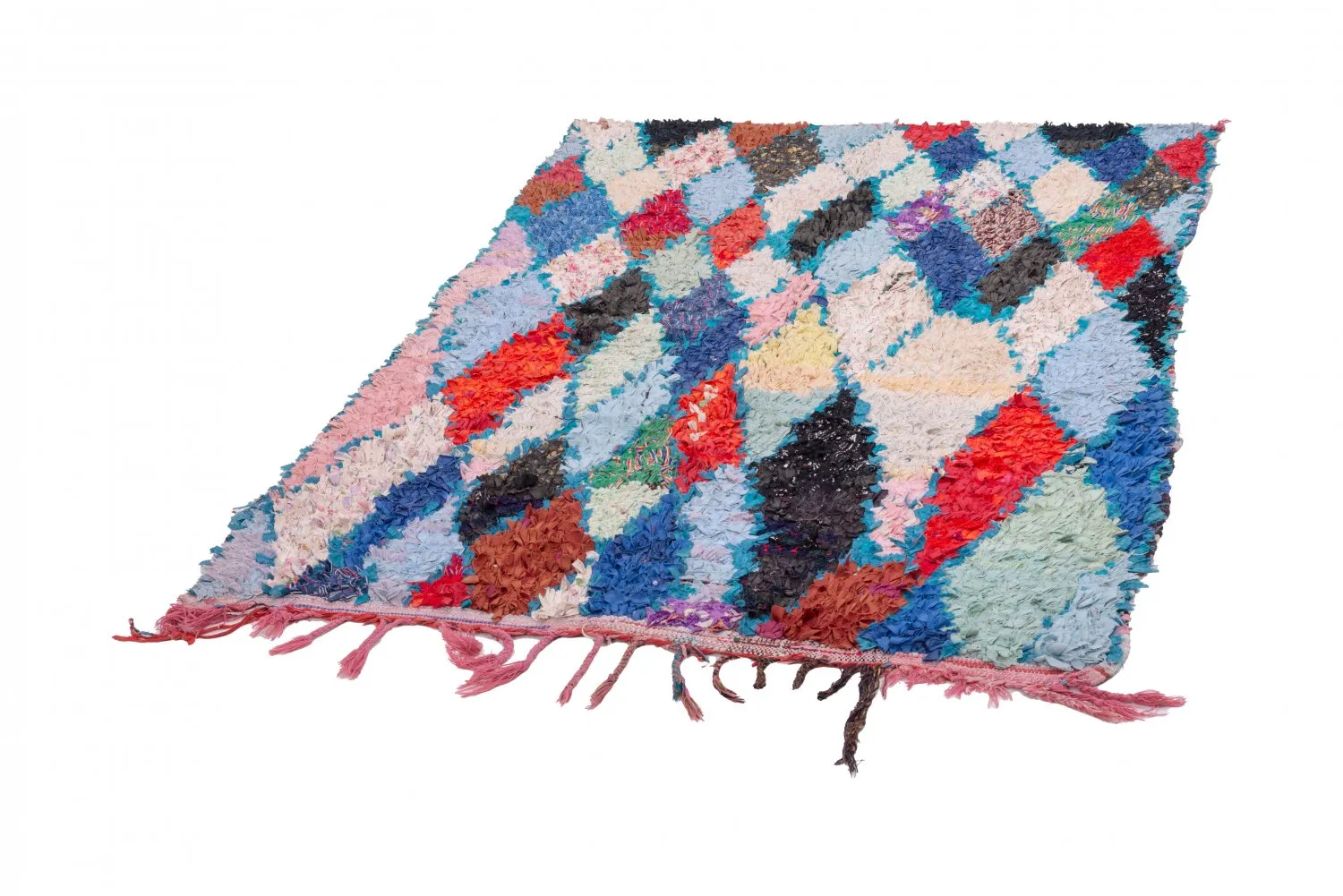 Marokkanischer Berber Teppich Boucherouite 200 x 130 cm