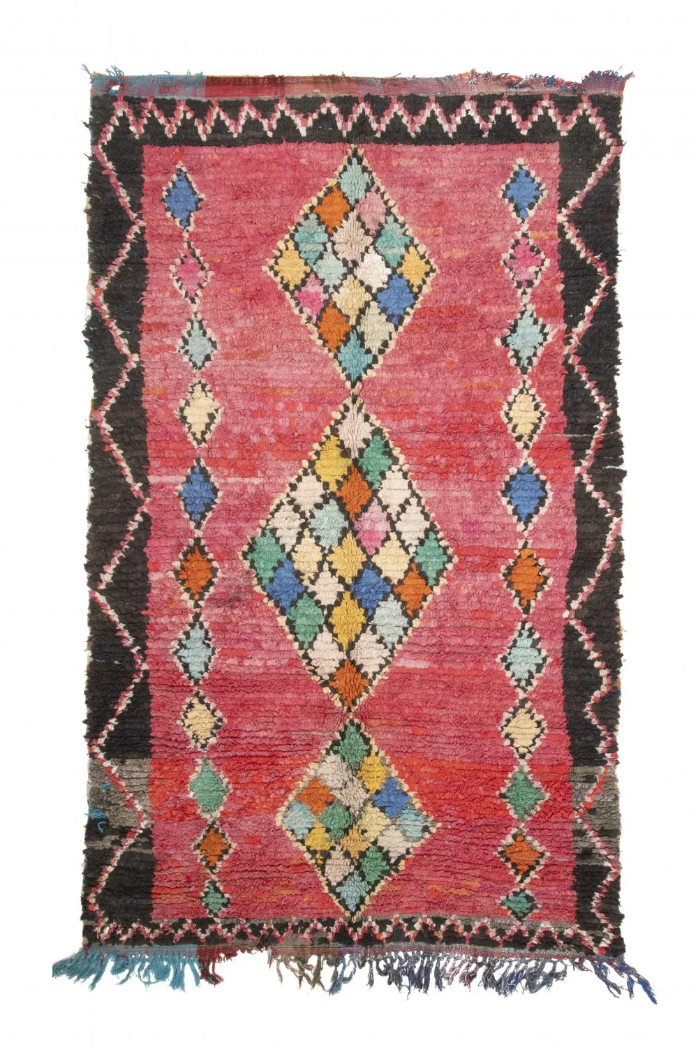 Marokkanische Berber Teppich Boucherouite 270 x 170 cm