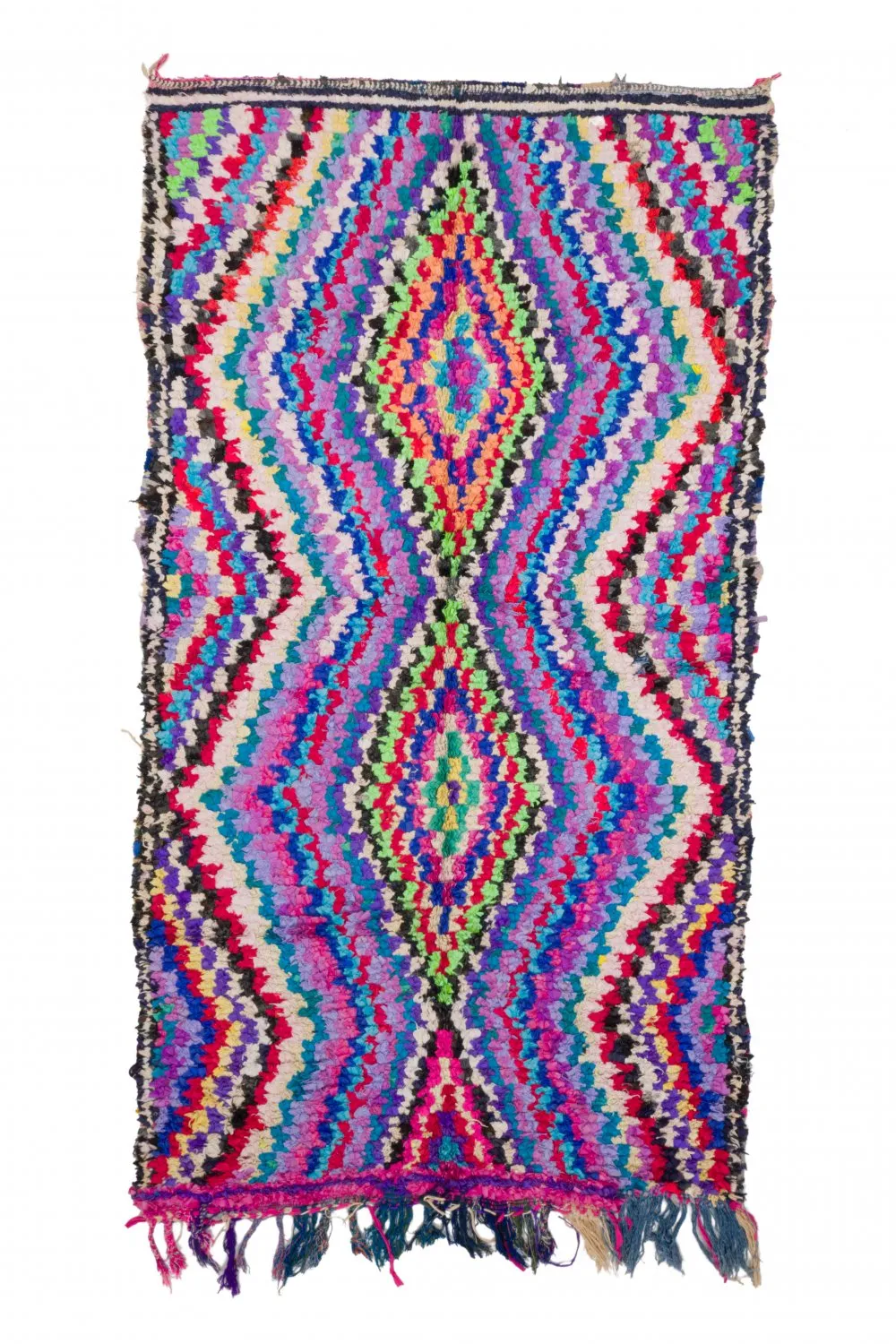 Marokkanischer Berber Teppich Boucherouite 270 x 145 cm