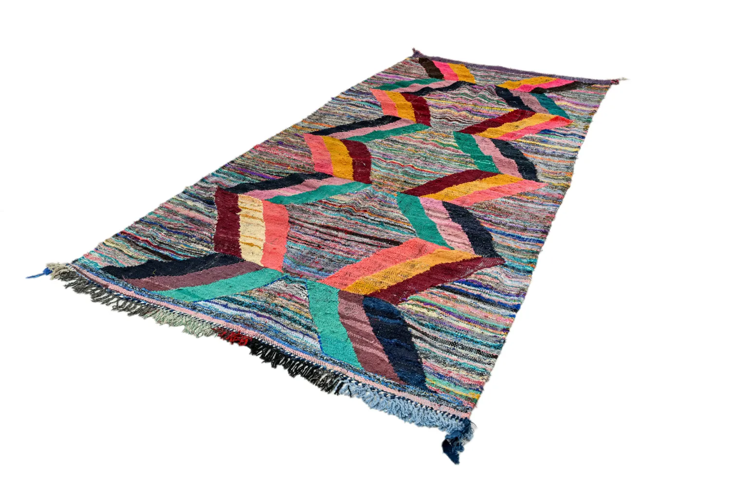 Marockansk Boucherouite-matta 150 x 325 cm
