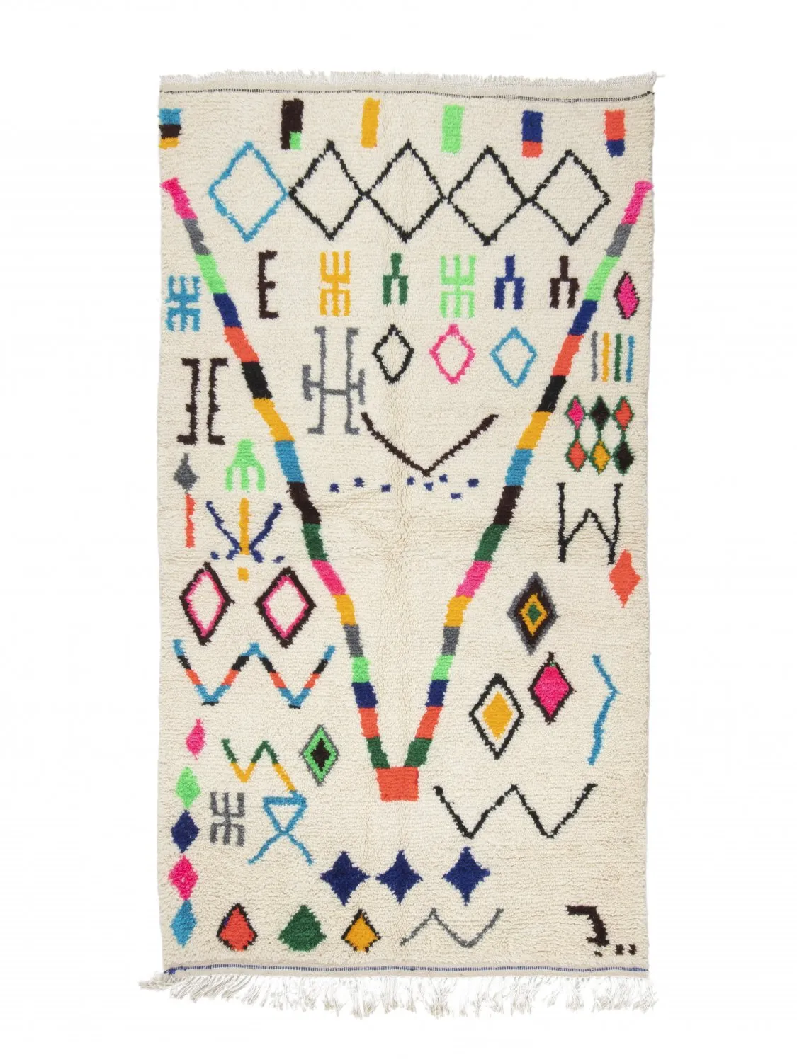 Kelim Marokkanische Berber Teppich Azilal 250 x 140 cm