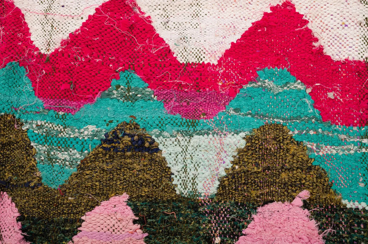 Marokkanischer Berber Teppich Boucherouite 165 x 305 cm