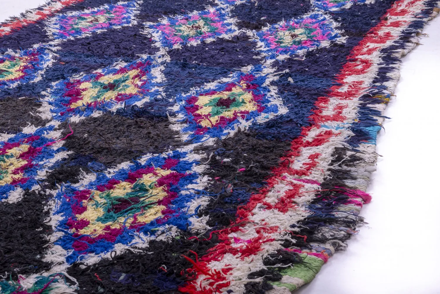 Marokkanischer Berber Teppich Boucherouite 265 x 140 cm
