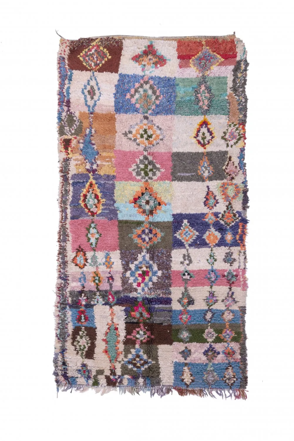 Marokkanischer Berber Teppich Boucherouite 275 x 145 cm