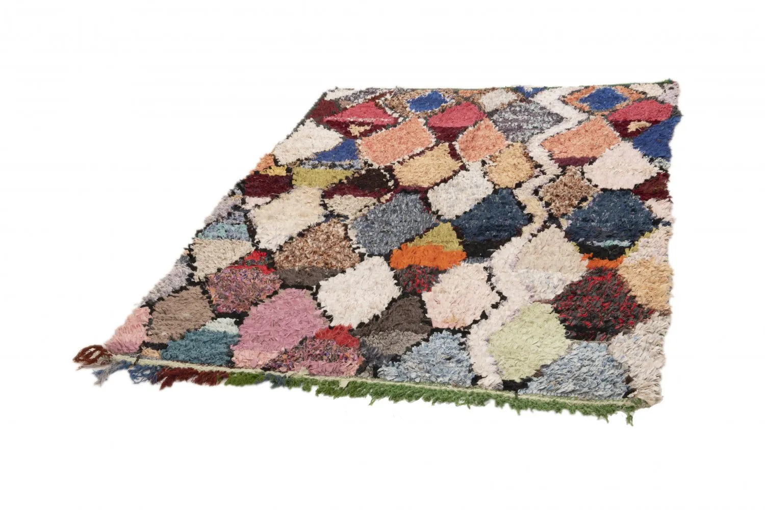 Marokkanischer Berber Teppich Boucherouite 200 x 145 cm