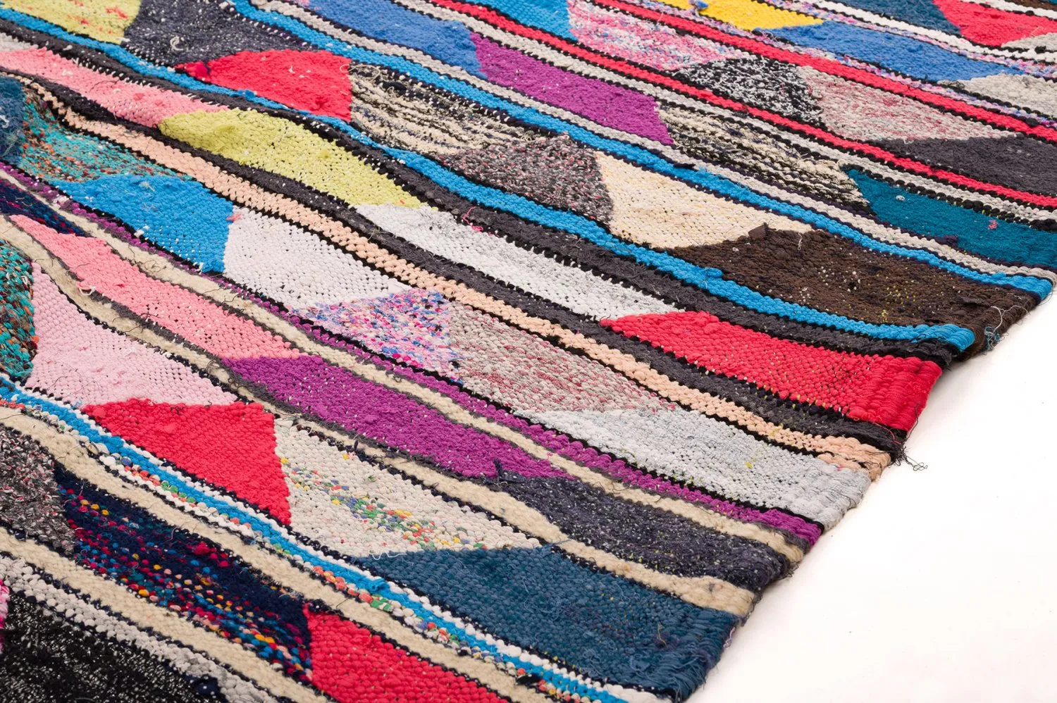 Marokkanischer Berber Teppich Boucherouite 130 x 225 cm