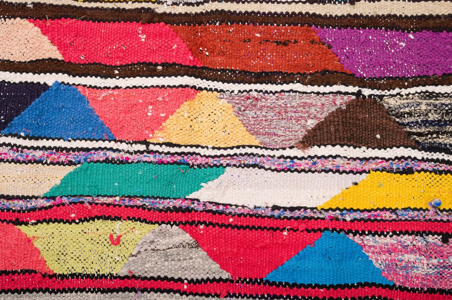 Marokkanischer Berber Teppich Boucherouite 130 x 225 cm
