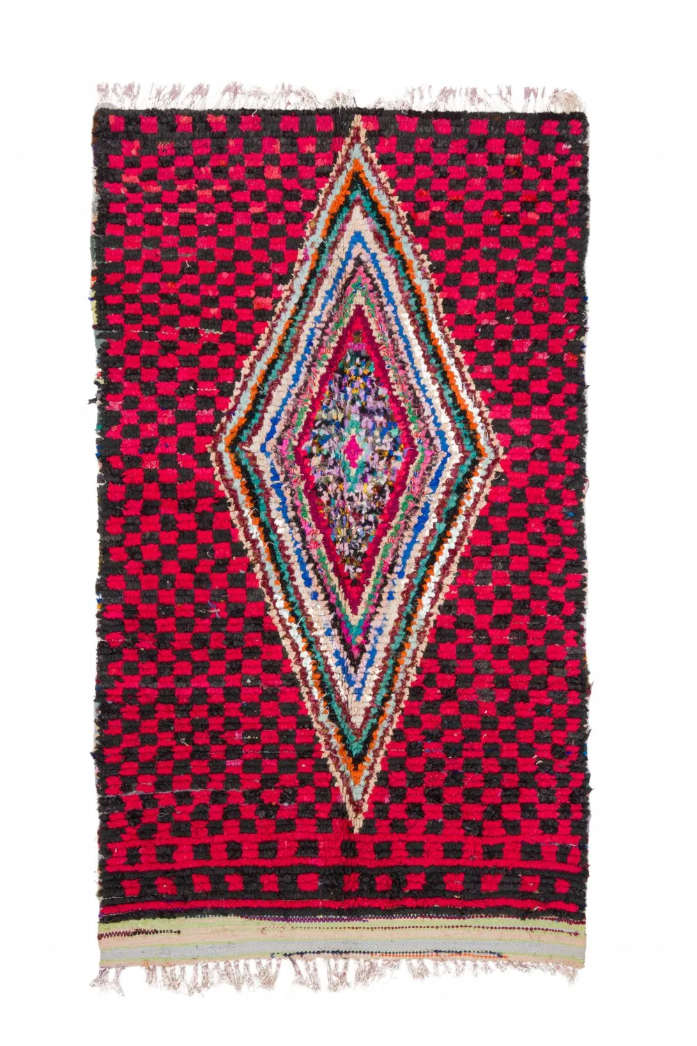 Marokkanischer Berber Teppich Boucherouite 255 x 145 cm