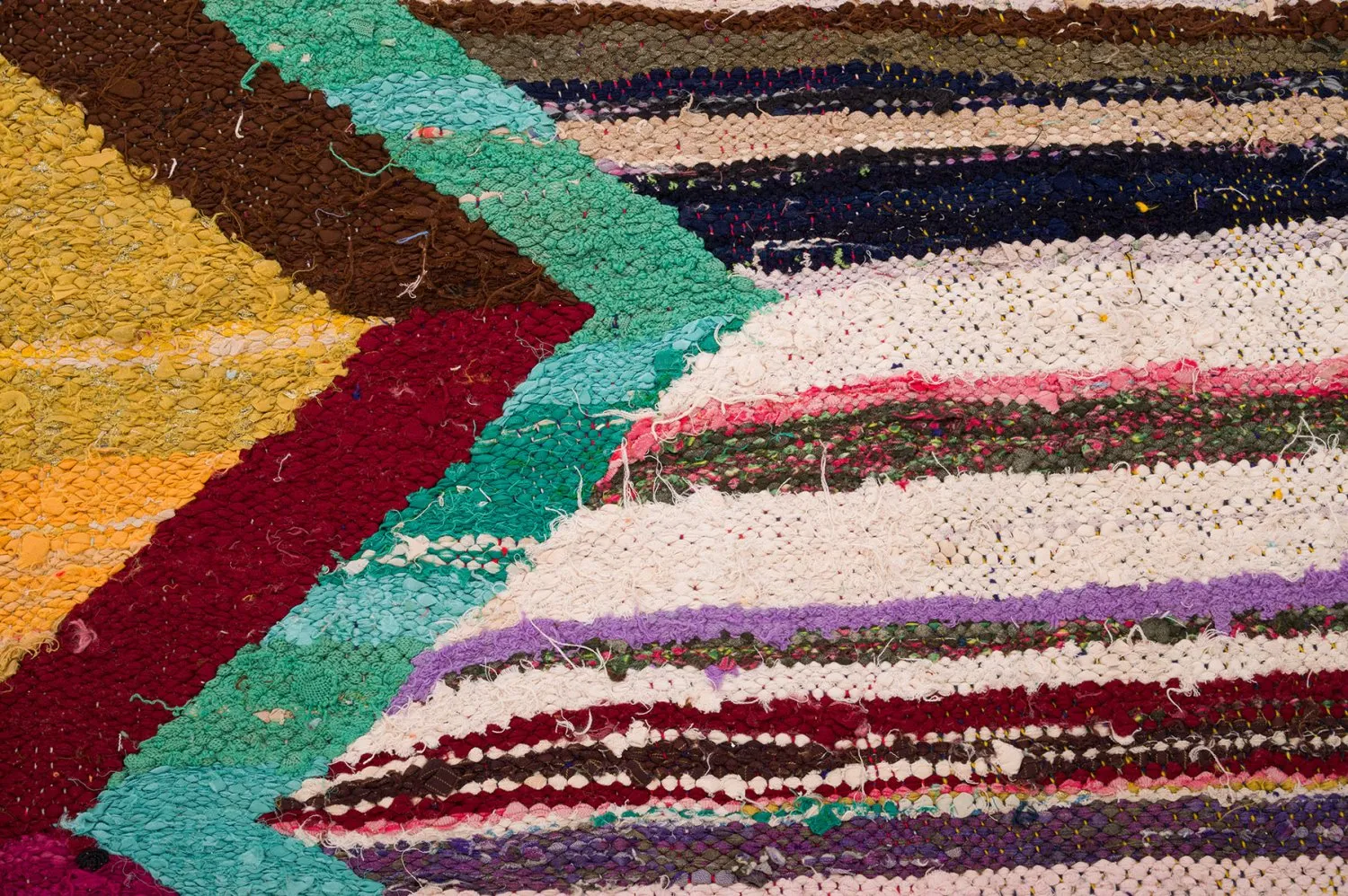 Marokkanischer Berber Teppich Boucherouite 150 x 285 cm