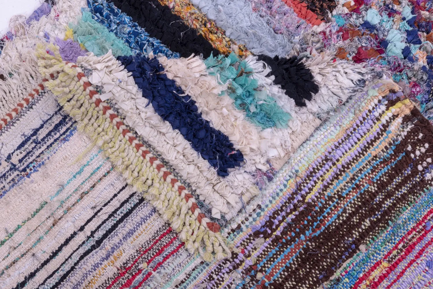 Marokkanischer Berber Teppich Boucherouite 280 x 110 cm