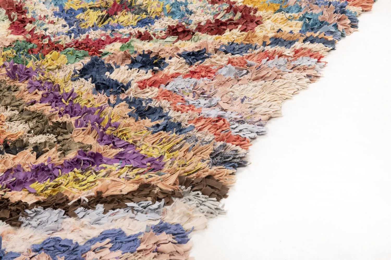 Marokkanische Berber Teppich Boucherouite 230 x 125 cm