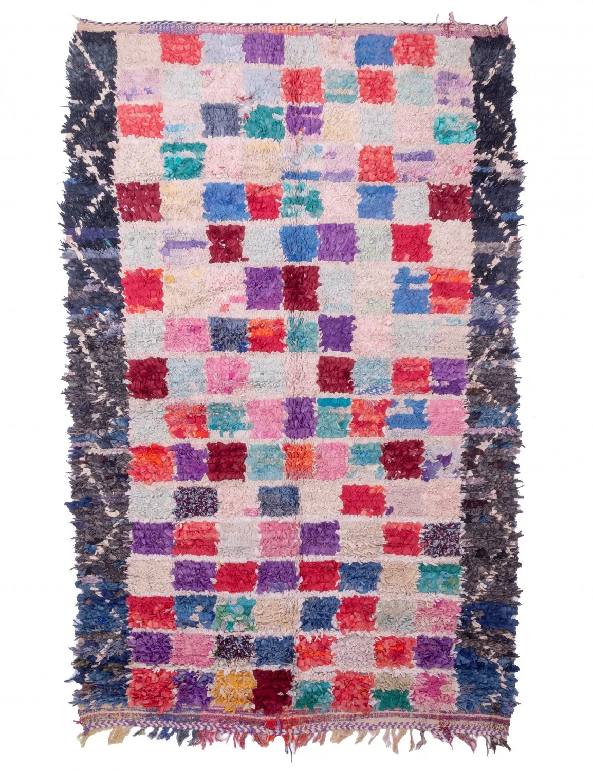Marokkanische Berber Teppich Boucherouite 265 x 165 cm