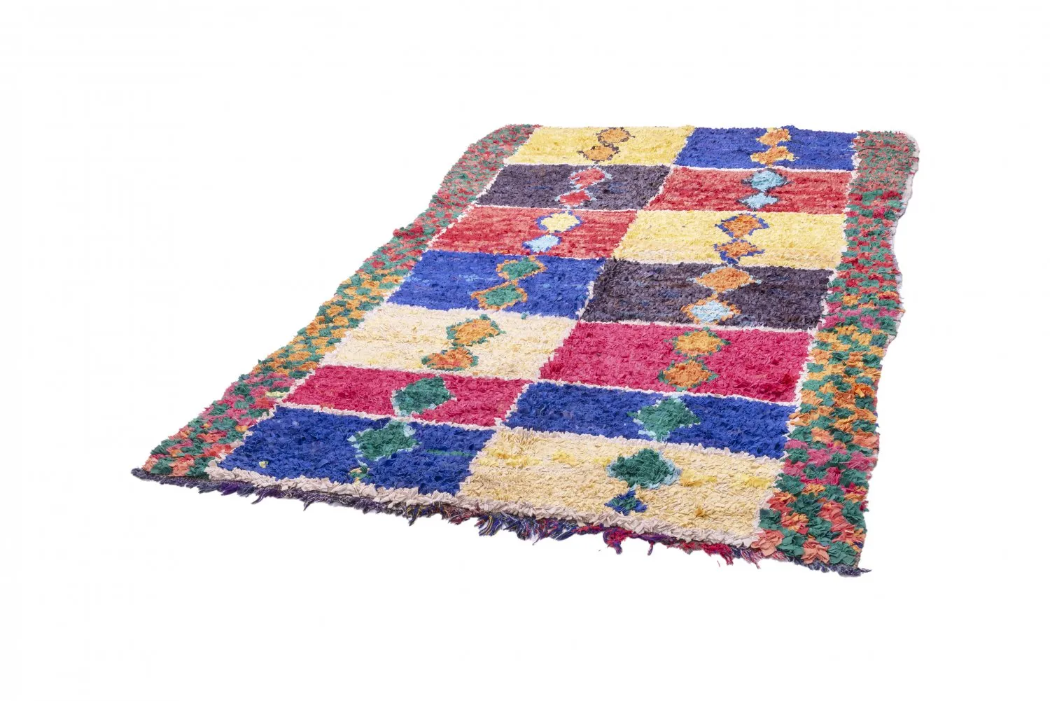 Marokkanischer Berber Teppich Boucherouite 255 x 160 cm
