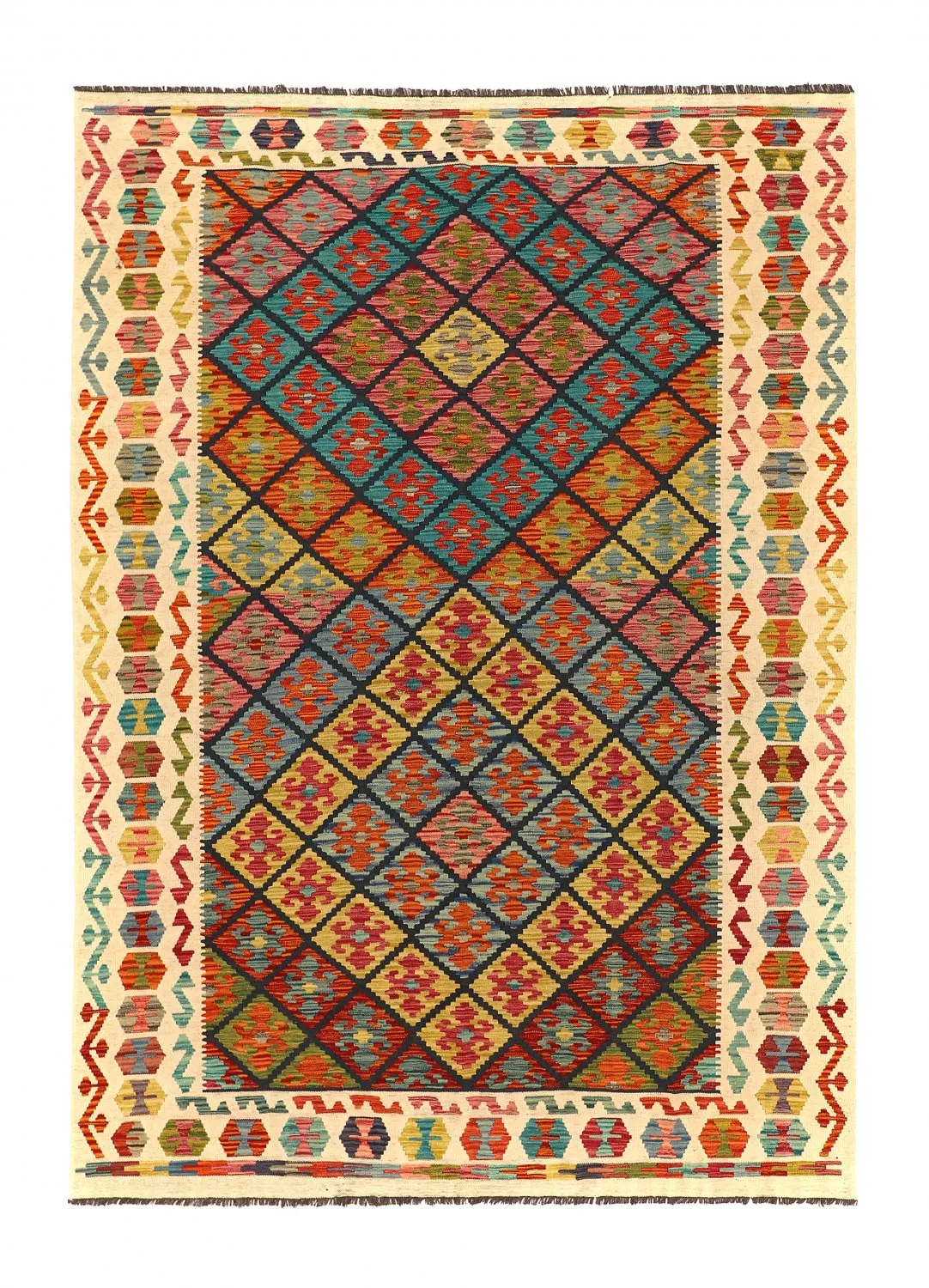 Orientalischer Kelim-Teppich 257 x 184 cm
