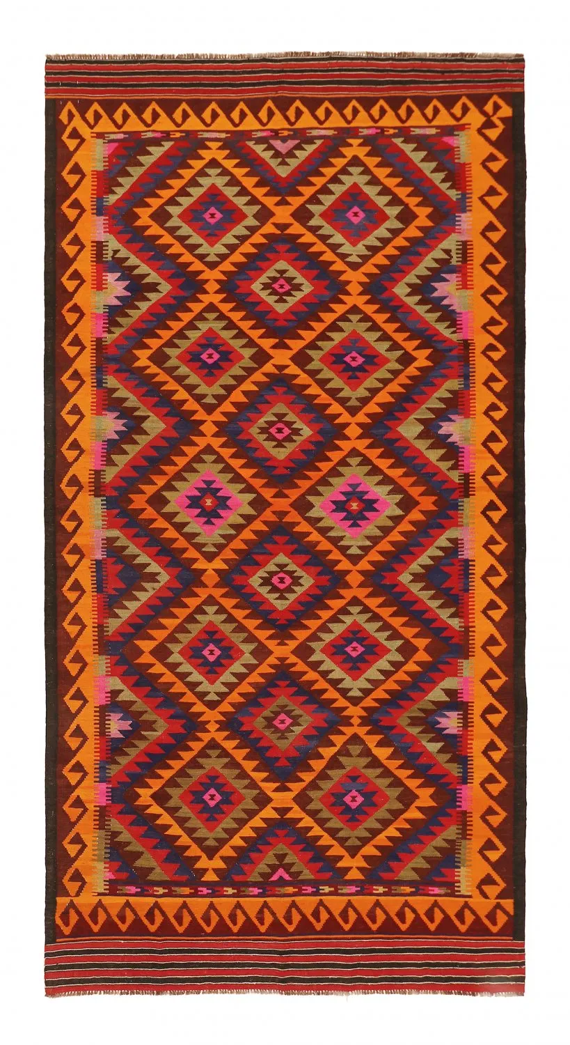 Orientalischer Kelim-Teppich 349 x 175 cm