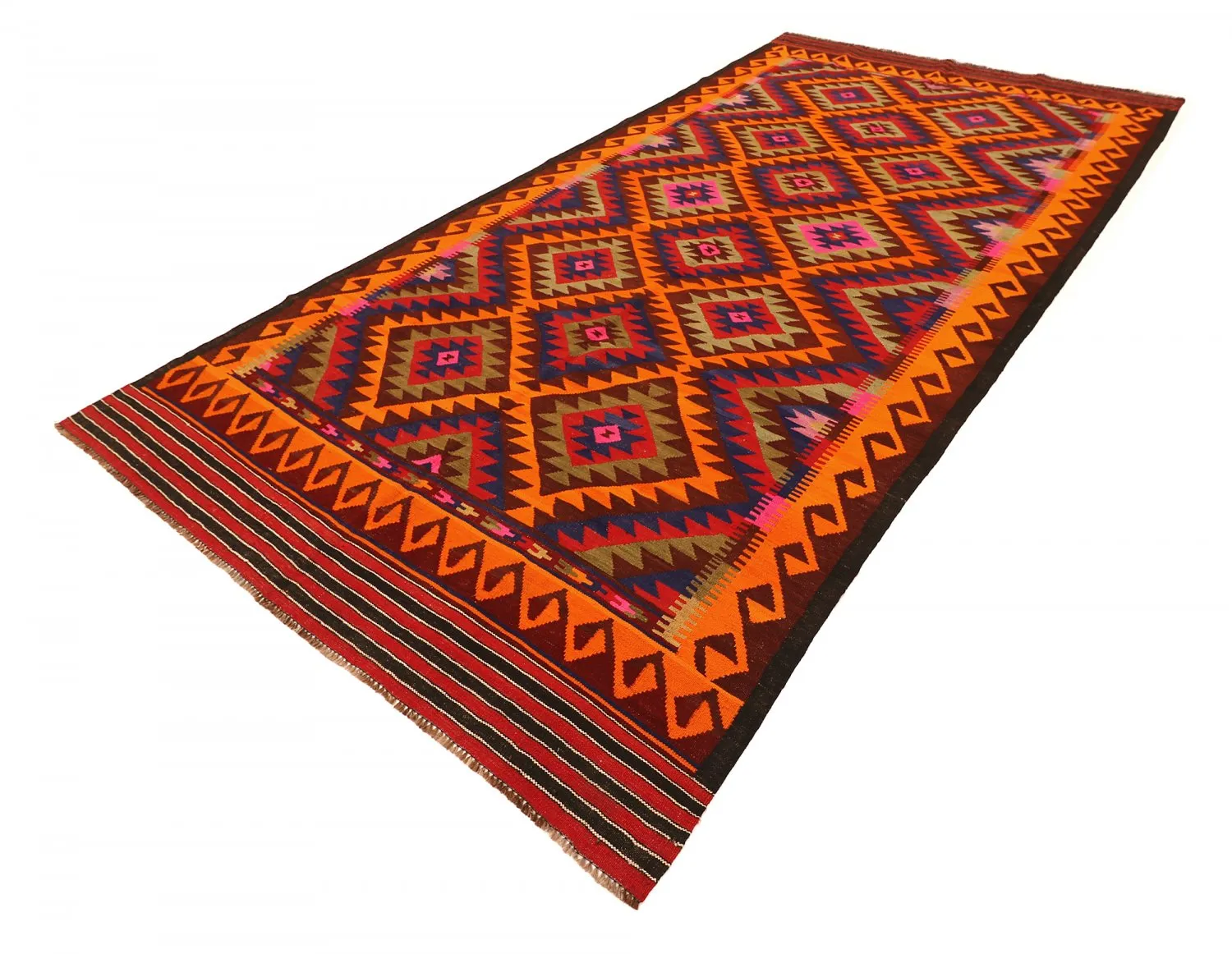 Orientalischer Kelim-Teppich 349 x 175 cm