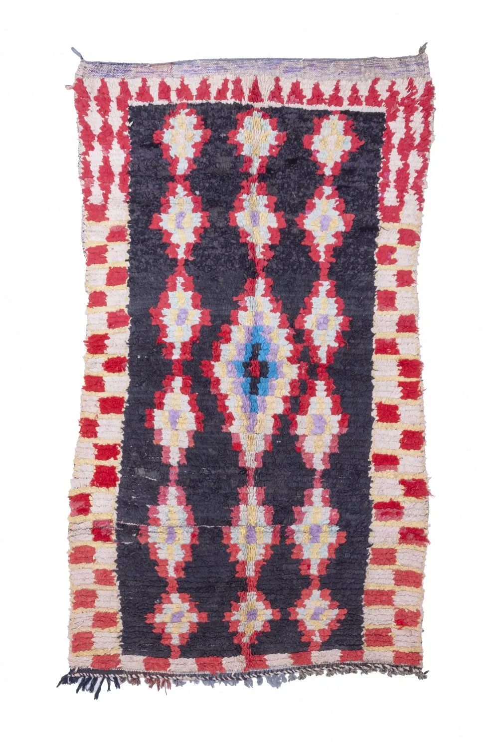 Marokkanische Berber Teppich Boucherouite 235 x 130 cm