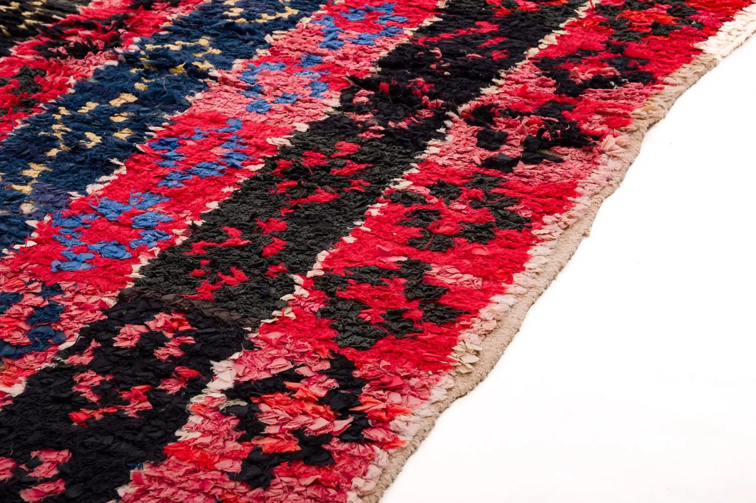 Marokkanischer Berber Teppich Boucherouite 135 x 205 cm