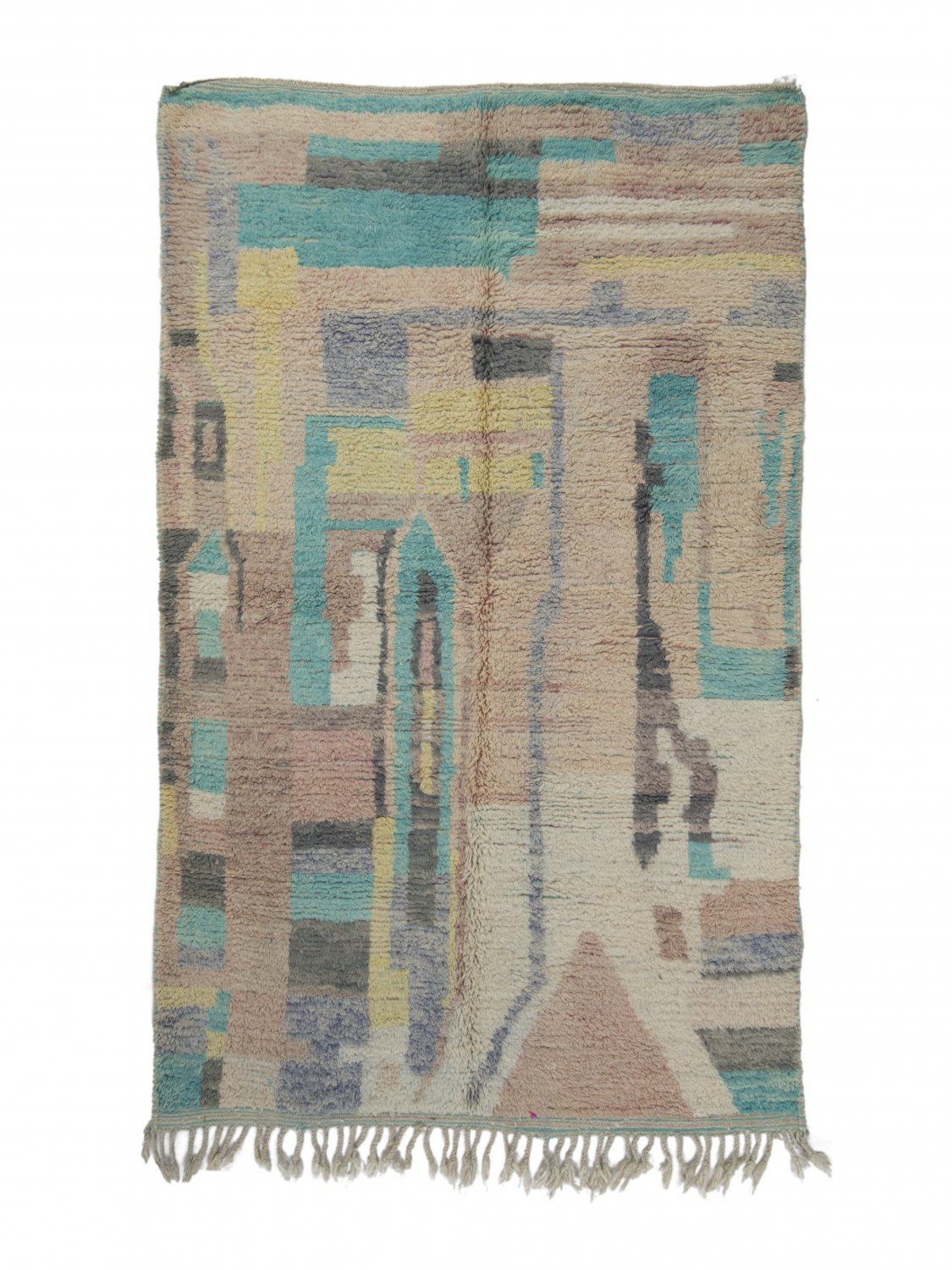 Berber Kettel Teppich Läufer 260 X 100 Cm Natur 100% Schurwolle Im Flor