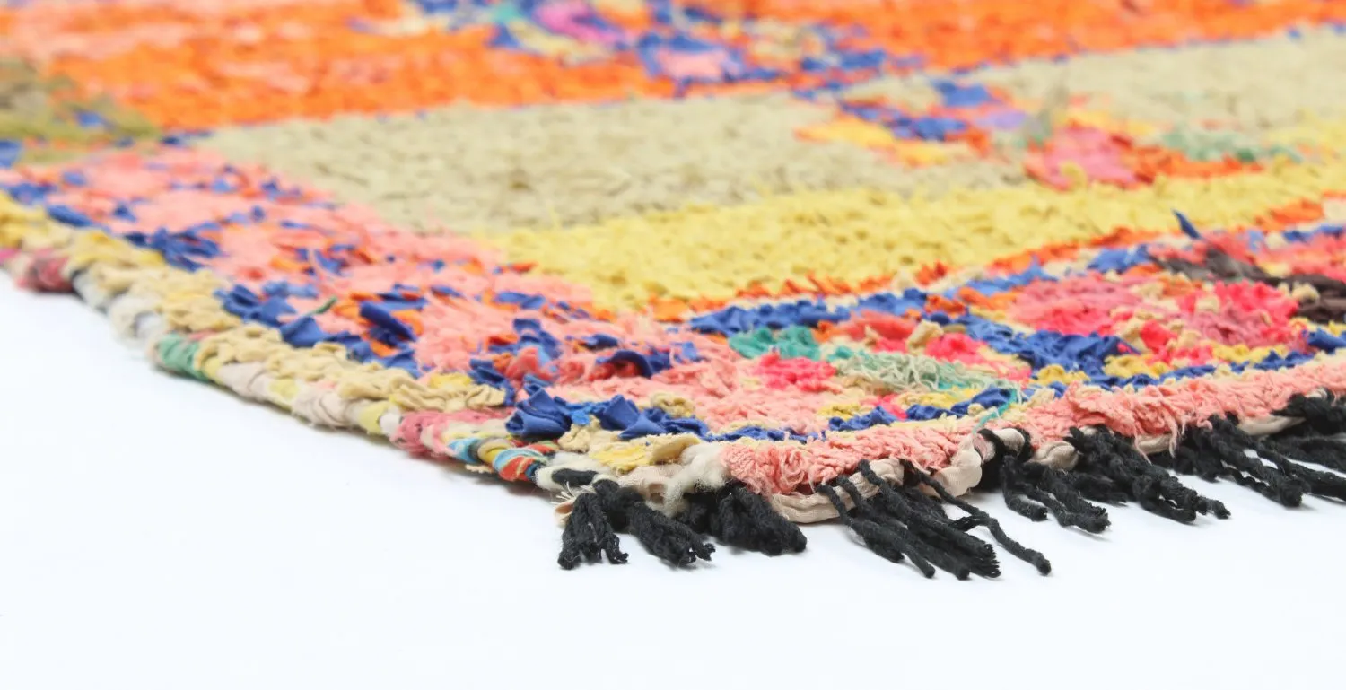 Marokkanischer Berber Teppich Boucherouite 162 x 152 cm