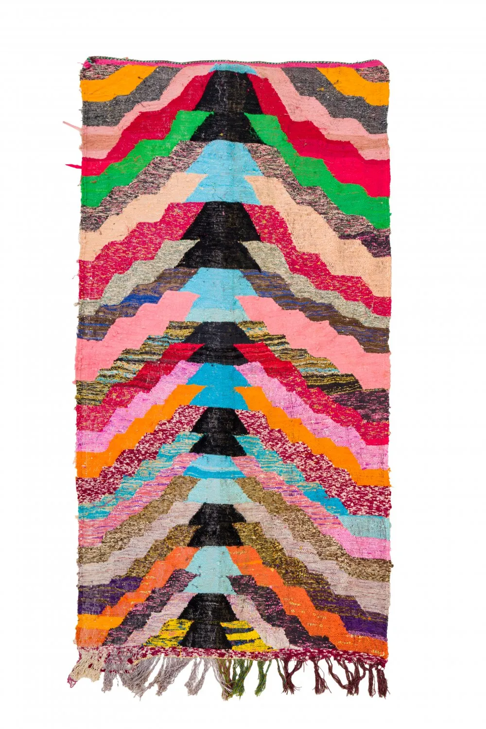 Marokkanischer Berber Teppich Boucherouite 125 x 250 cm