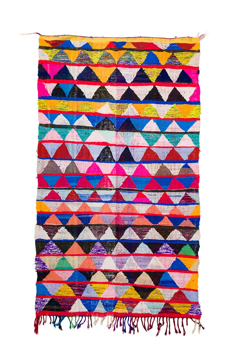 Marokkanischer Berber Teppich Boucherouite 145 x 240 cm