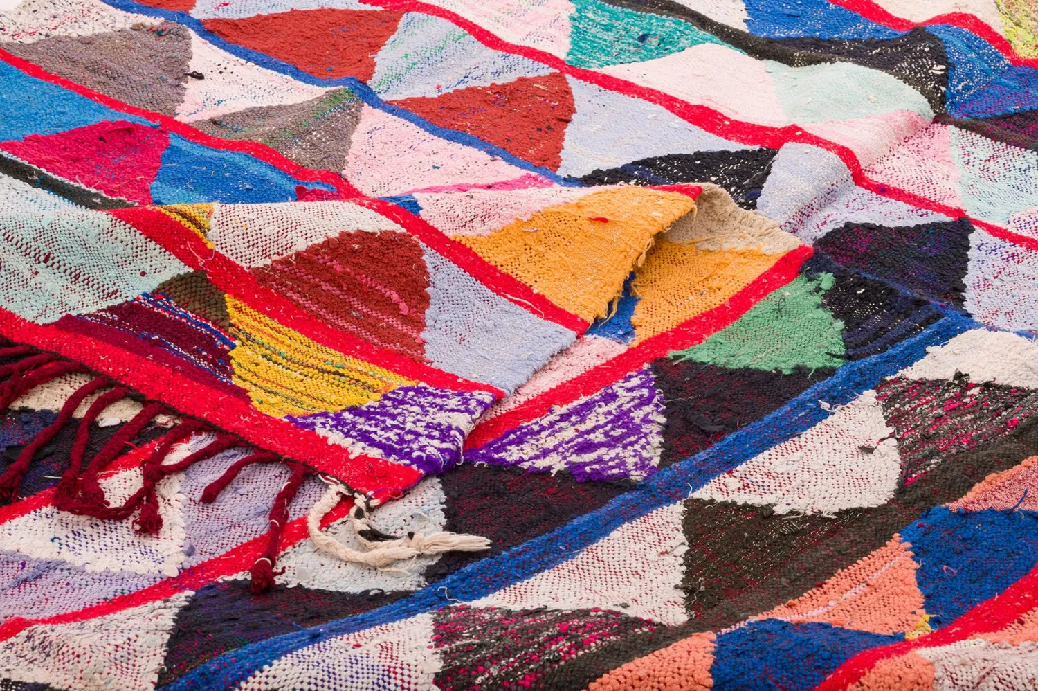 Marokkanischer Berber Teppich Boucherouite 145 x 240 cm