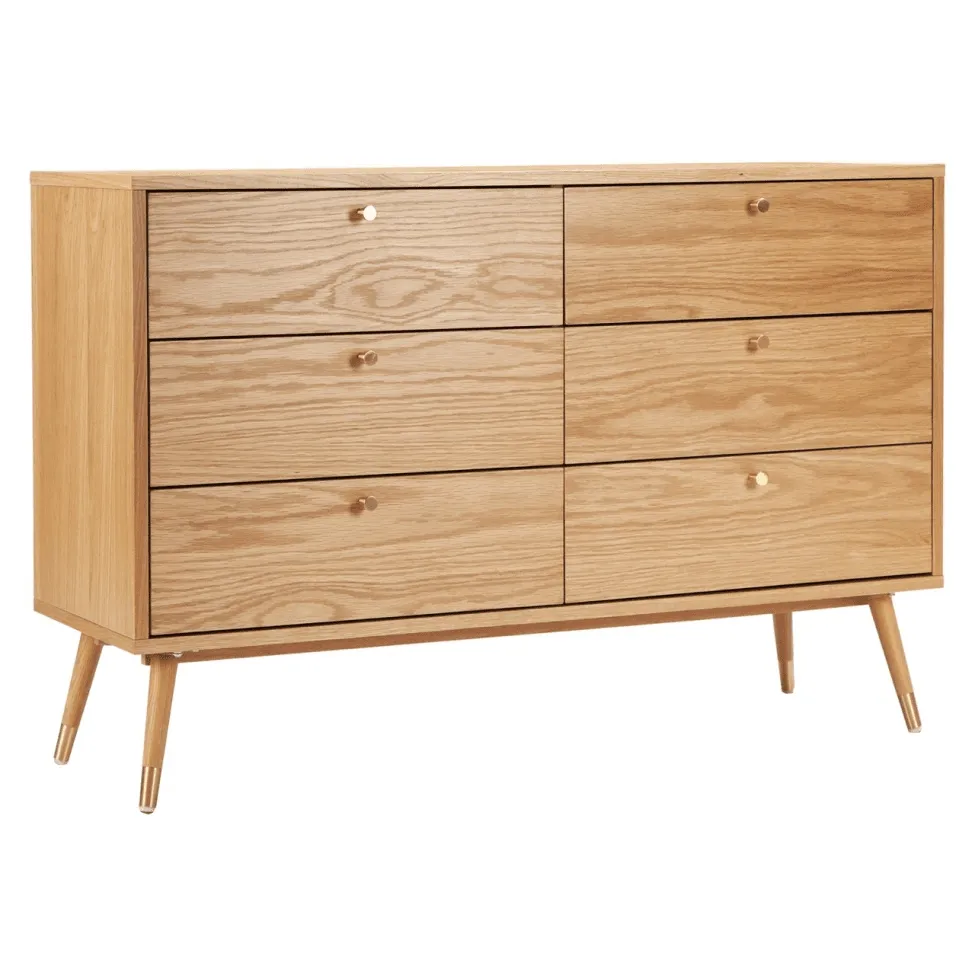 Kommode - Prime - 6 lådor (eiche)