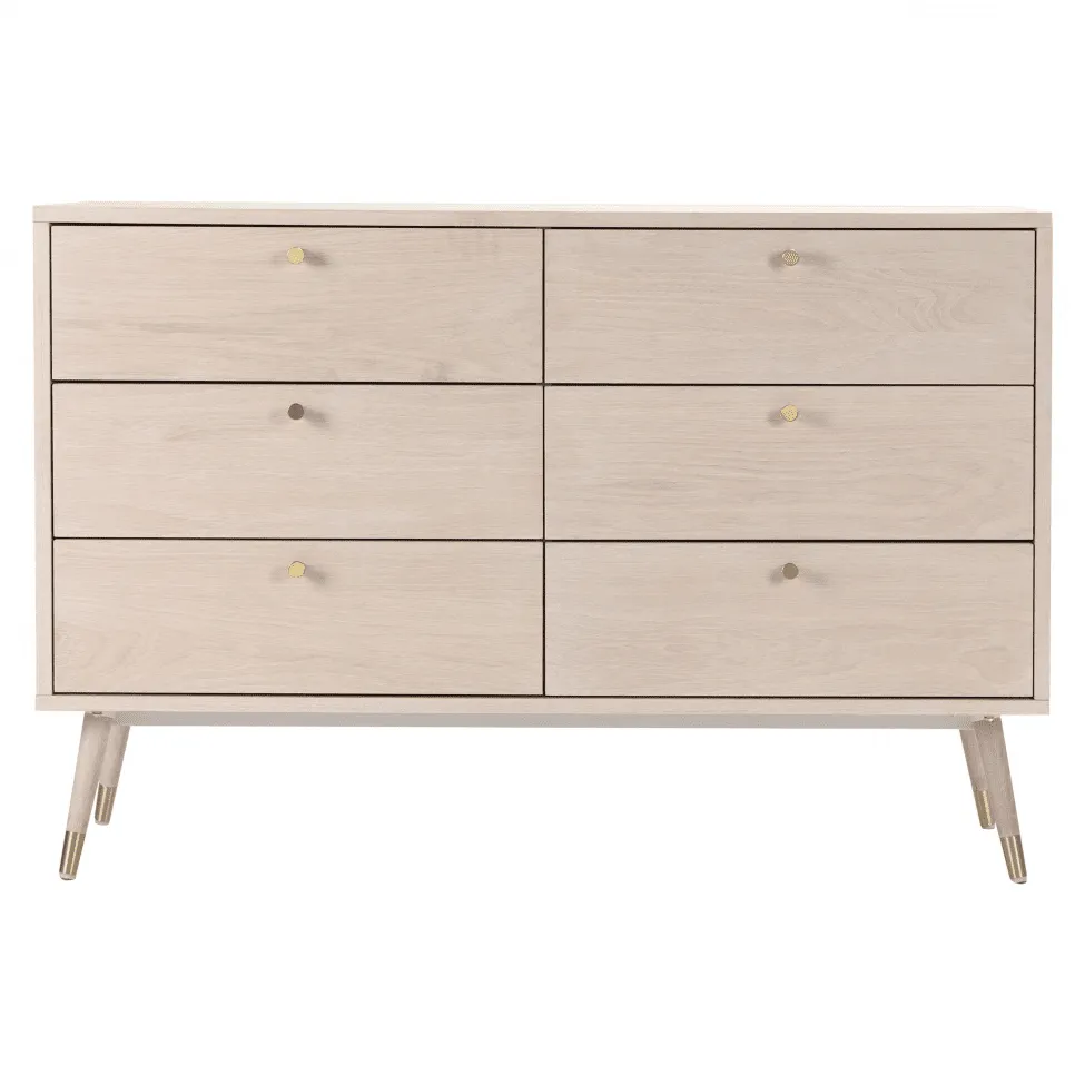 Kommode - Prime - 6 lådor (weißeiche)