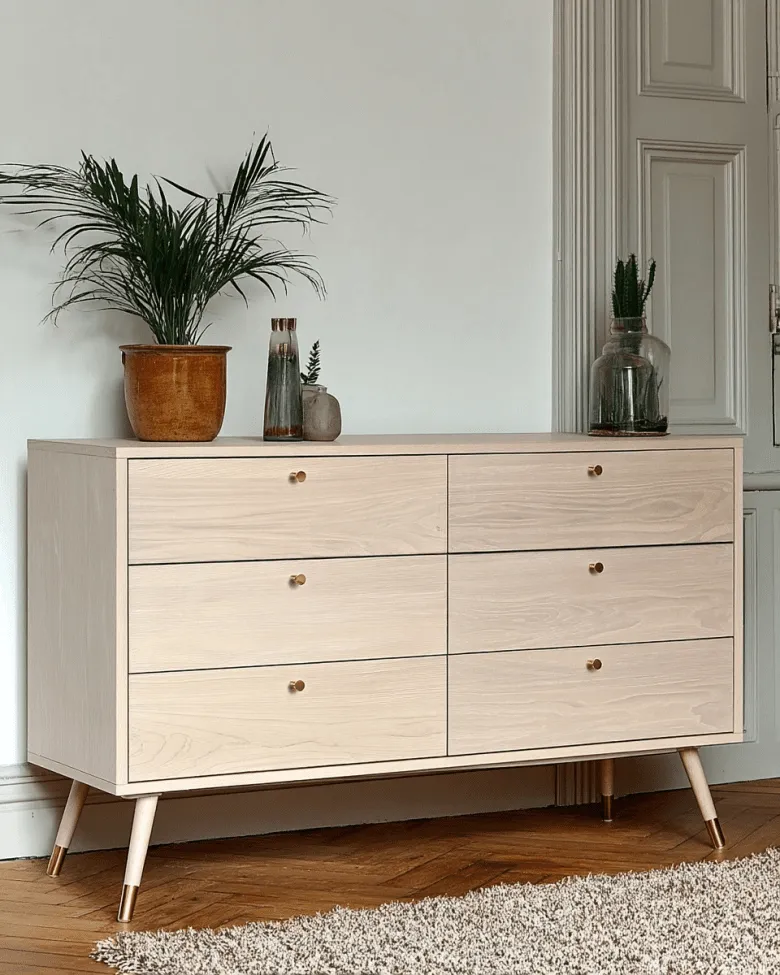 Kommode - Prime - 6 lådor (weißeiche)
