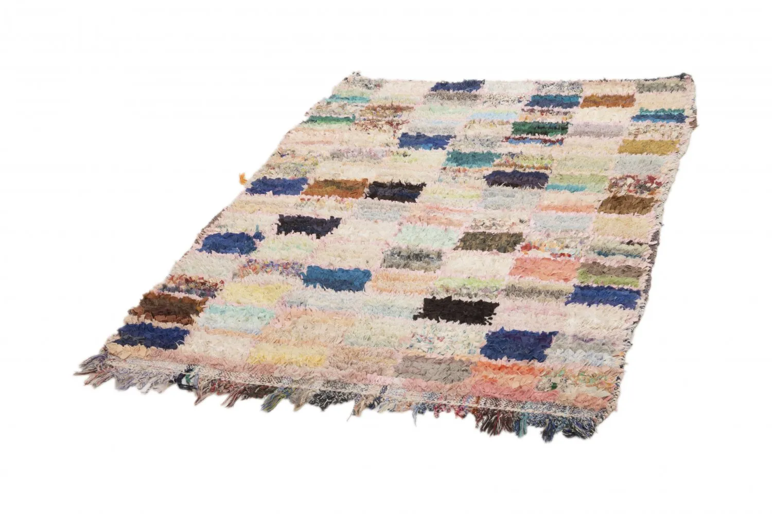 Marokkanische Berber Teppich Boucherouite 170 x 115 cm