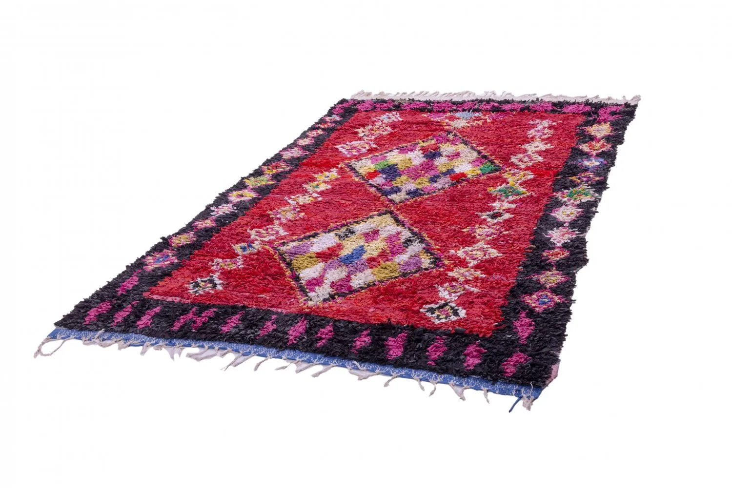 Marokkanischer Berber Teppich Boucherouite 255 x 165 cm
