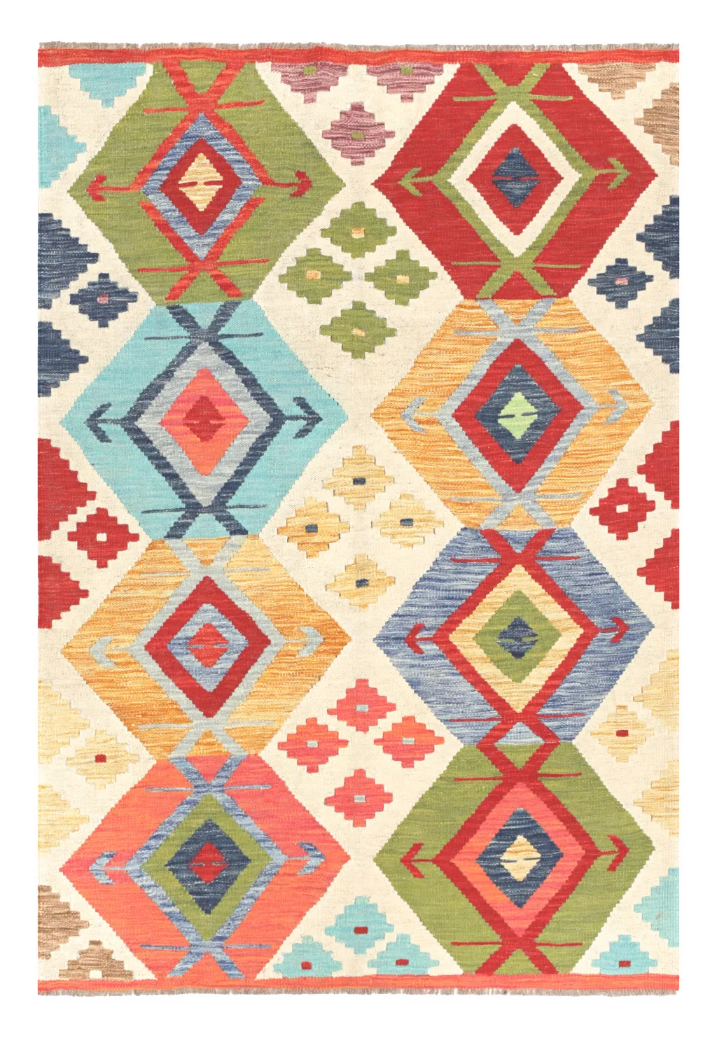 Orientalischer Teppich - Vegi Kelim Hand Woven - 114 x 172 cm