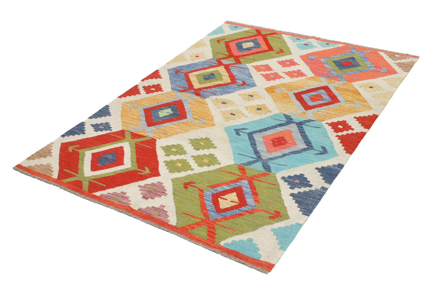 Orientalischer Teppich - Vegi Kelim Hand Woven - 114 x 172 cm