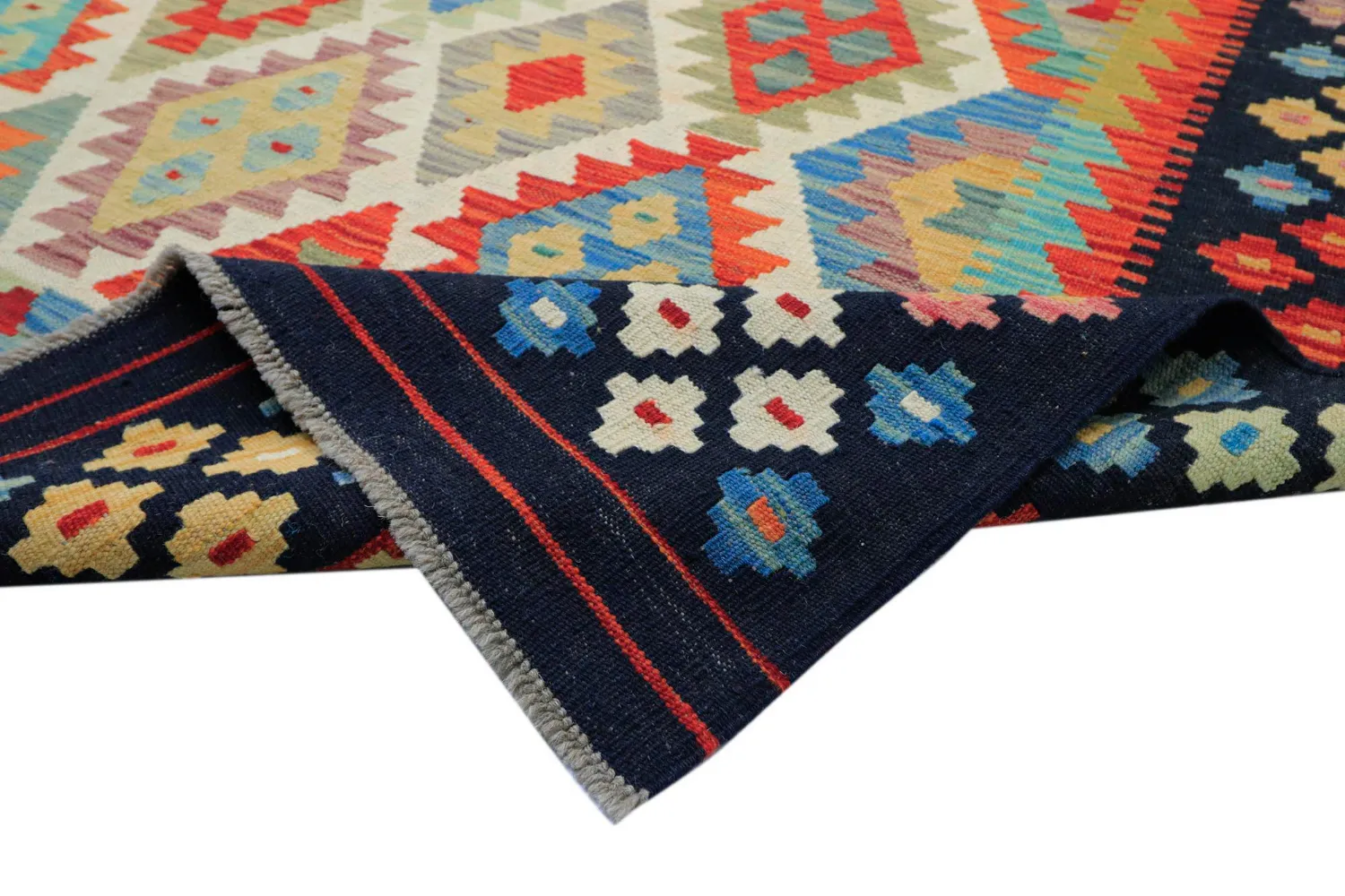 Orientalischer Teppich - Vegi Kelim Hand Woven - 303 x 393 cm