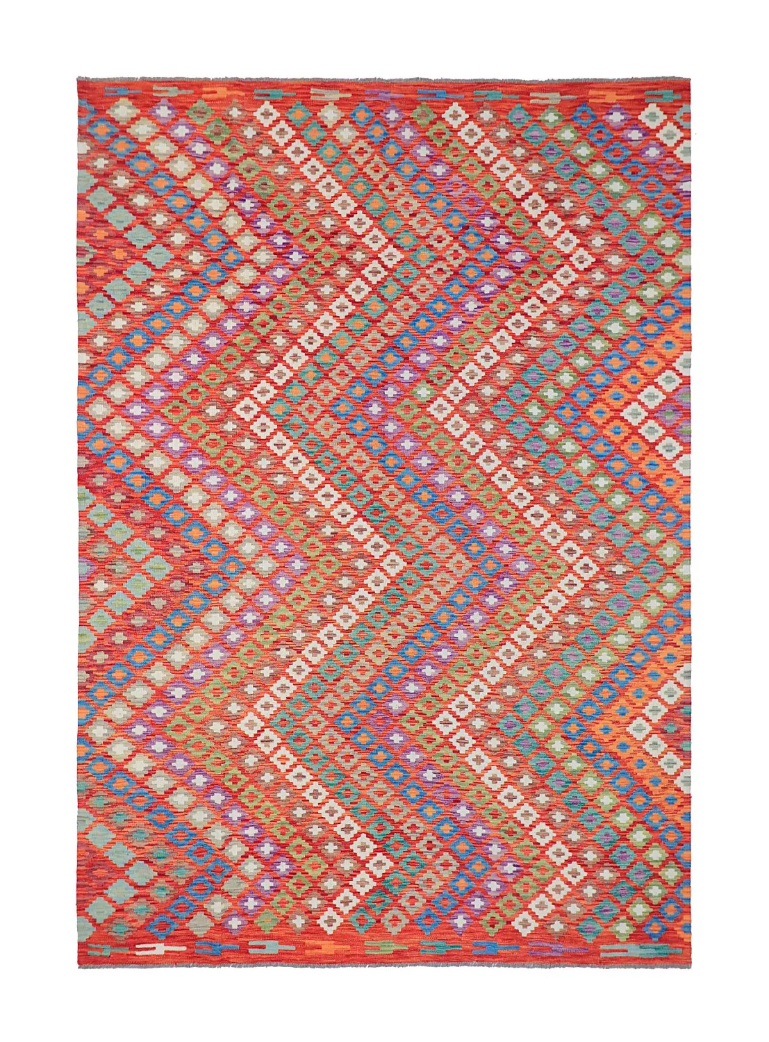 Orientalischer Teppich - Vegi Kelim Hand Woven - 207 x 301 cm