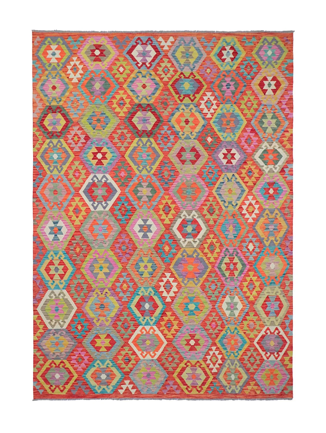 Orientalischer Teppich - Vegi Kelim Hand Woven - 203 x 296 cm