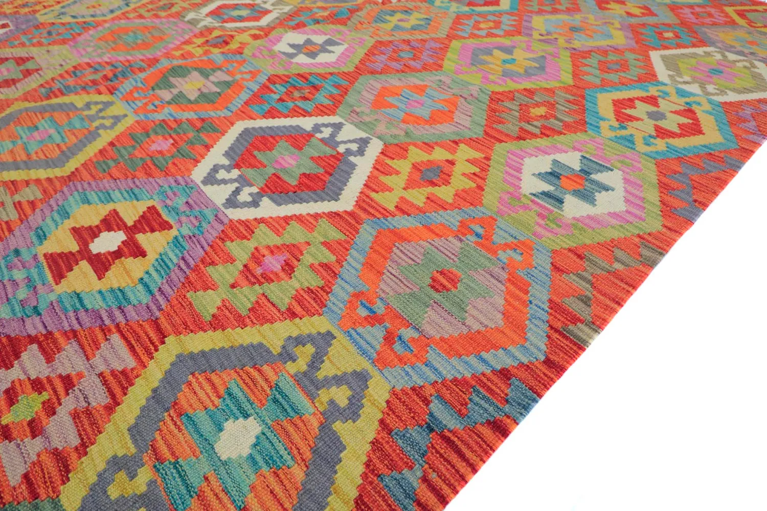 Orientalischer Teppich - Vegi Kelim Hand Woven - 203 x 296 cm