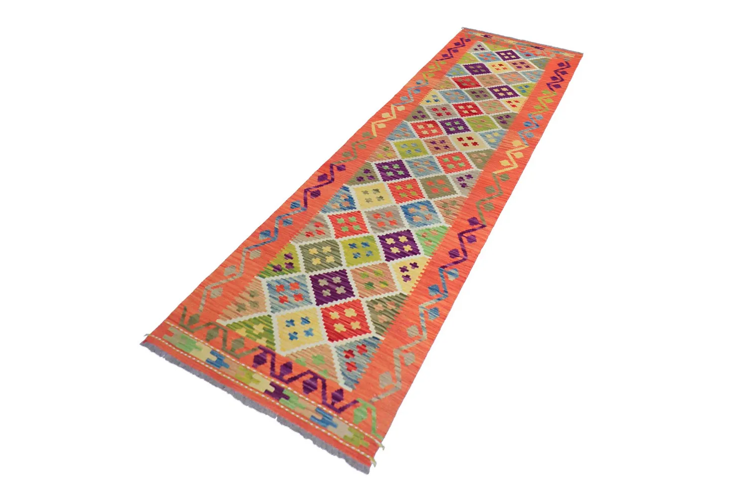 Orientalischer Teppich - Vegi Kelim Hand Woven - 79 x 298 cm
