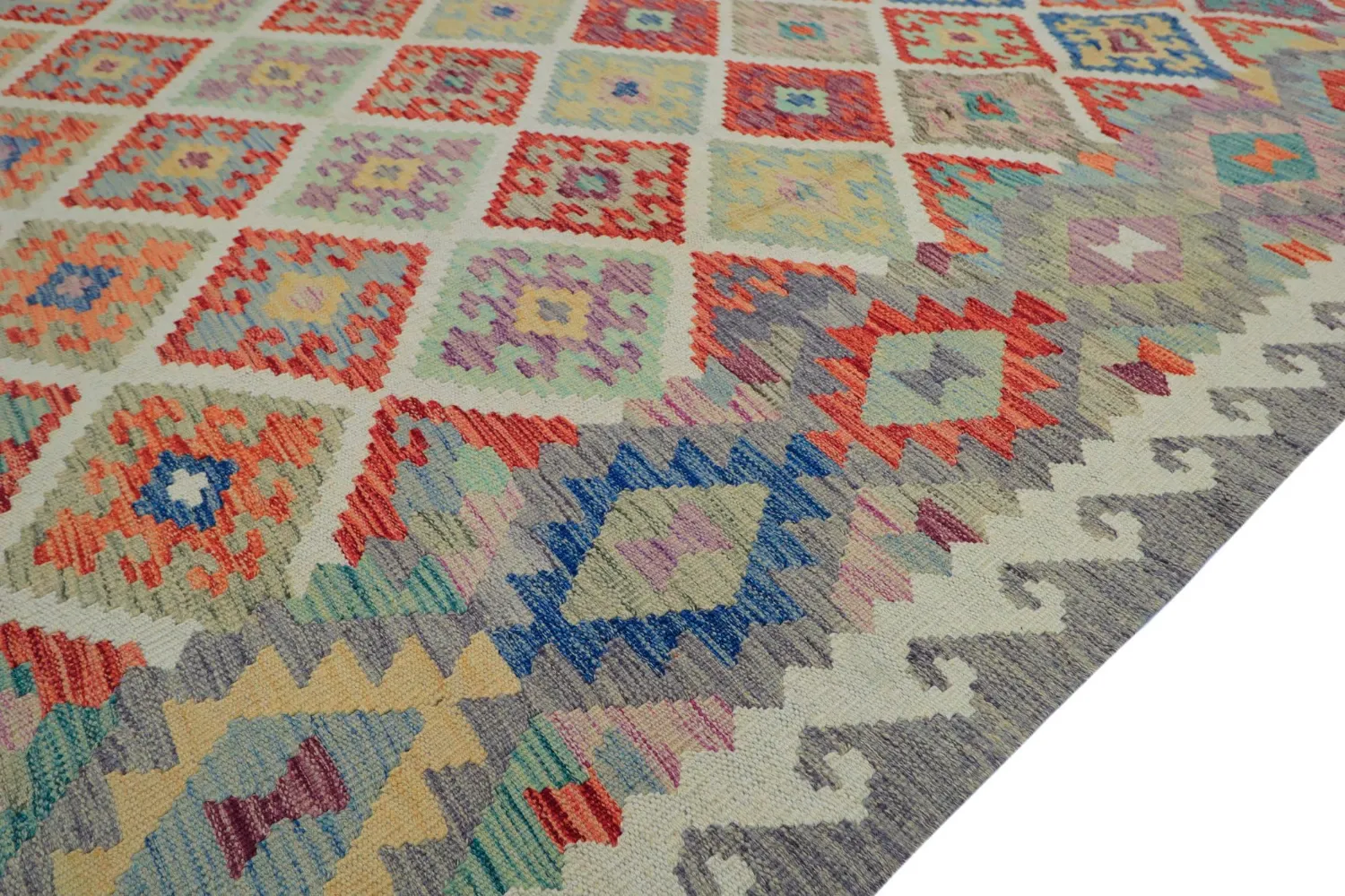 Orientalischer Teppich - Vegi Kelim Hand Woven - 207 x 291 cm