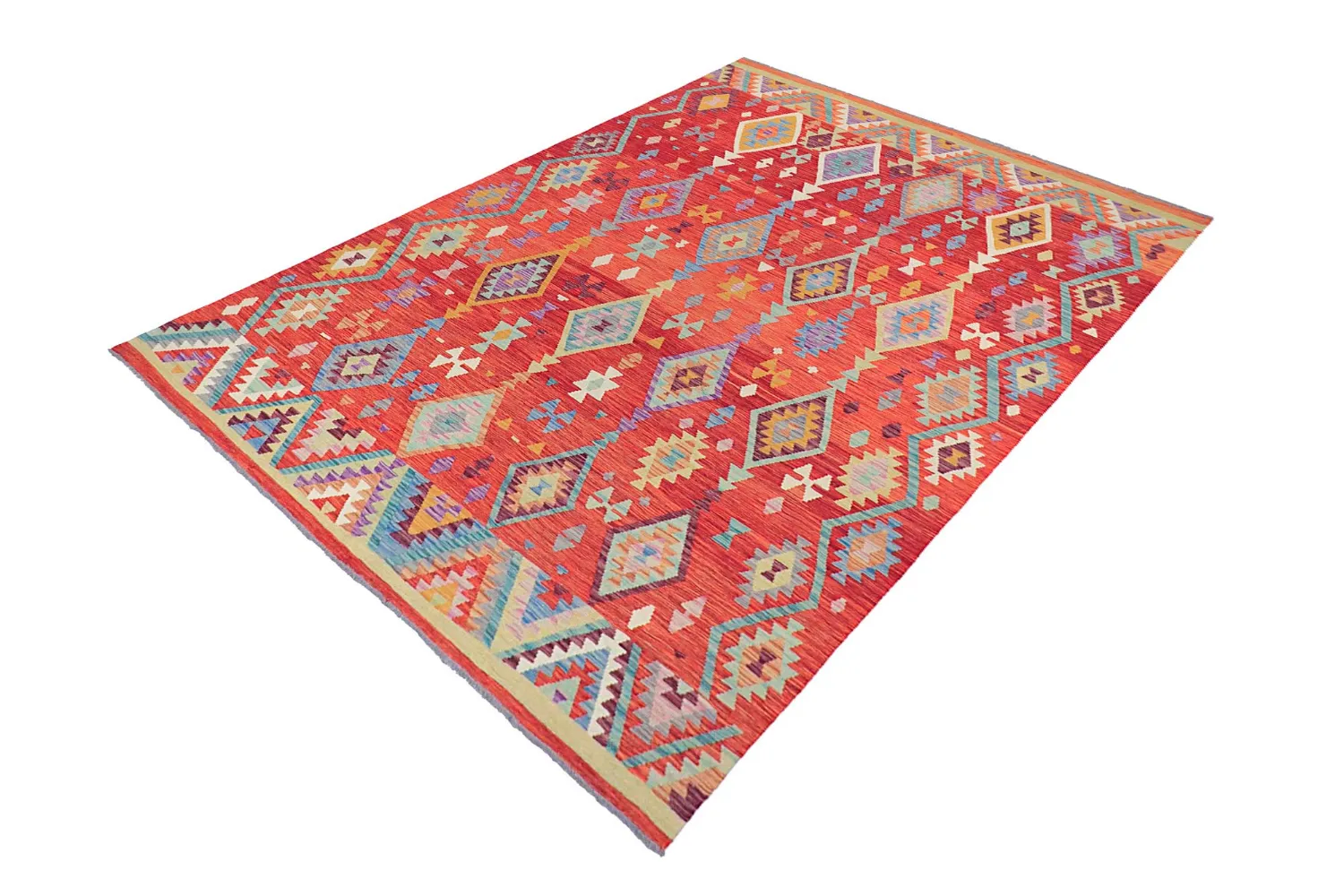 Orientalischer Teppich - Vegi Kelim Hand Woven - 203 x 299 cm