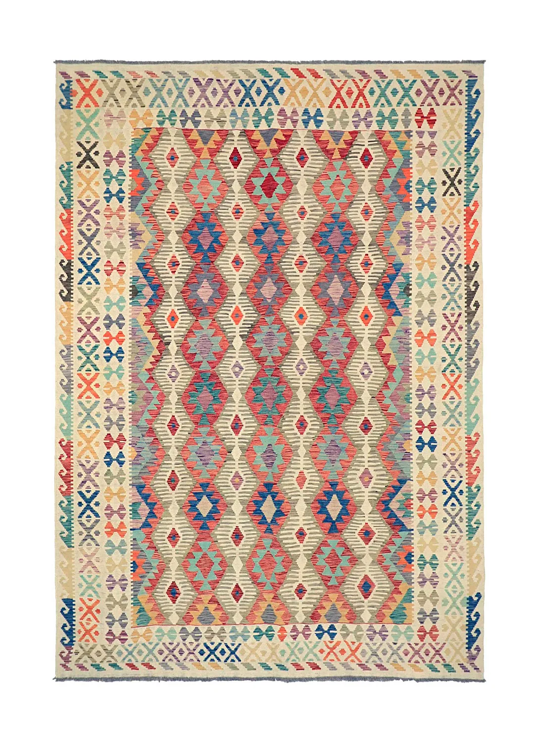 Orientalischer Teppich - Vegi Kelim Hand Woven - 202 x 293 cm