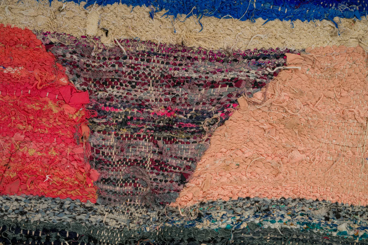 Marockansk Boucherouite-matta 135 x 270 cm