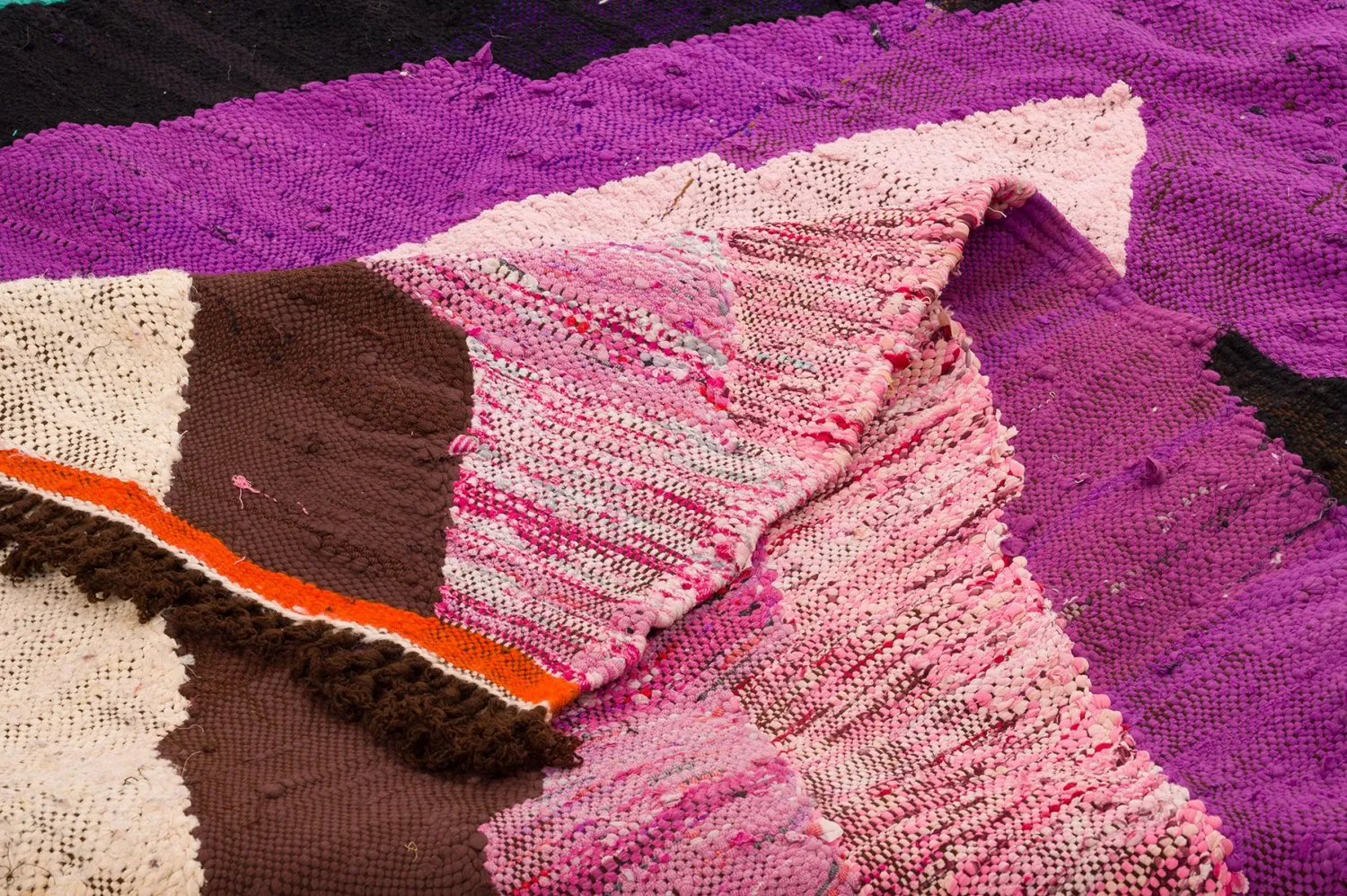Marokkanischer Berber Teppich Boucherouite 140 x 250 cm