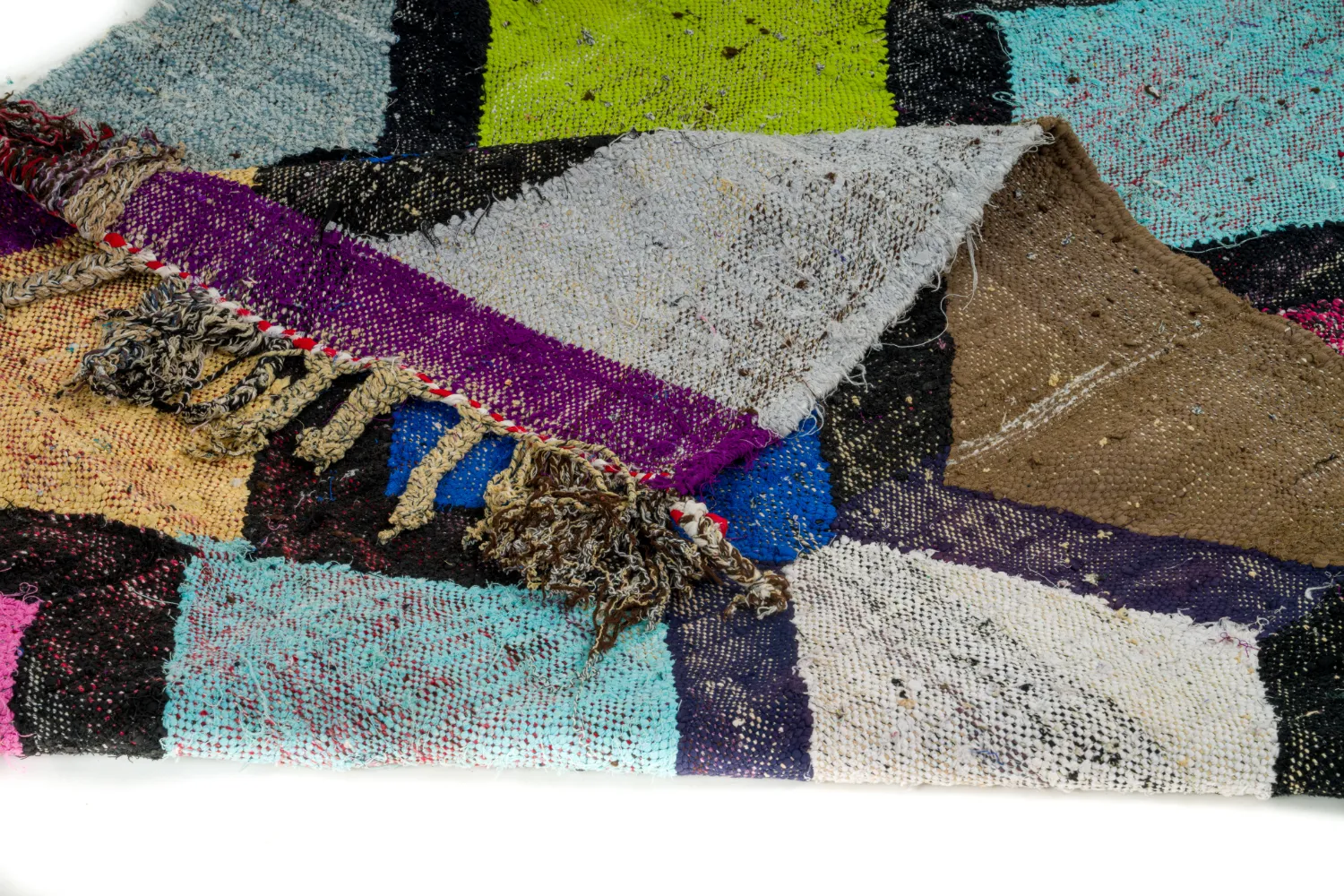 Marockansk Boucherouite-matta 135 x 230 cm