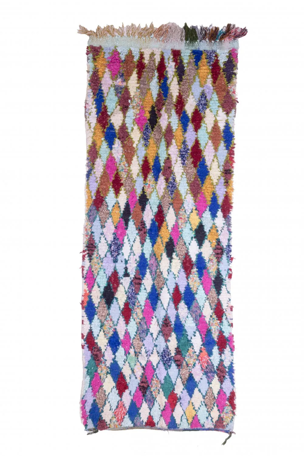 Marokkanischer Berber Teppich Boucherouite 280 x 105 cm
