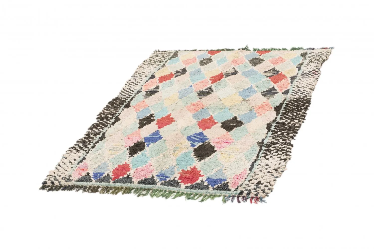 Marokkanische Berber Teppich Boucherouite 170 x 105 cm
